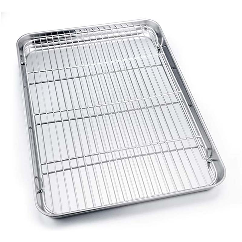 Stainless steel cooking rack cooking grid with tray