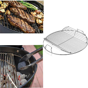 Flip-up sides replacement bbq grill grates for weber cooking grate
