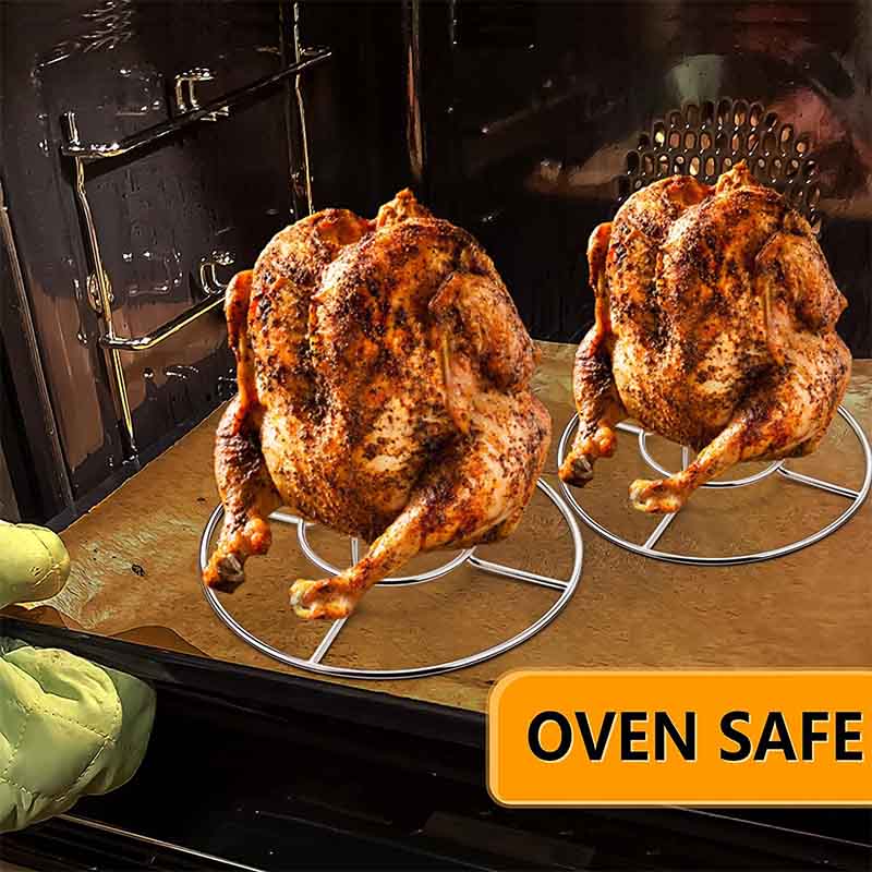 stainless steel beer can chicken roaster